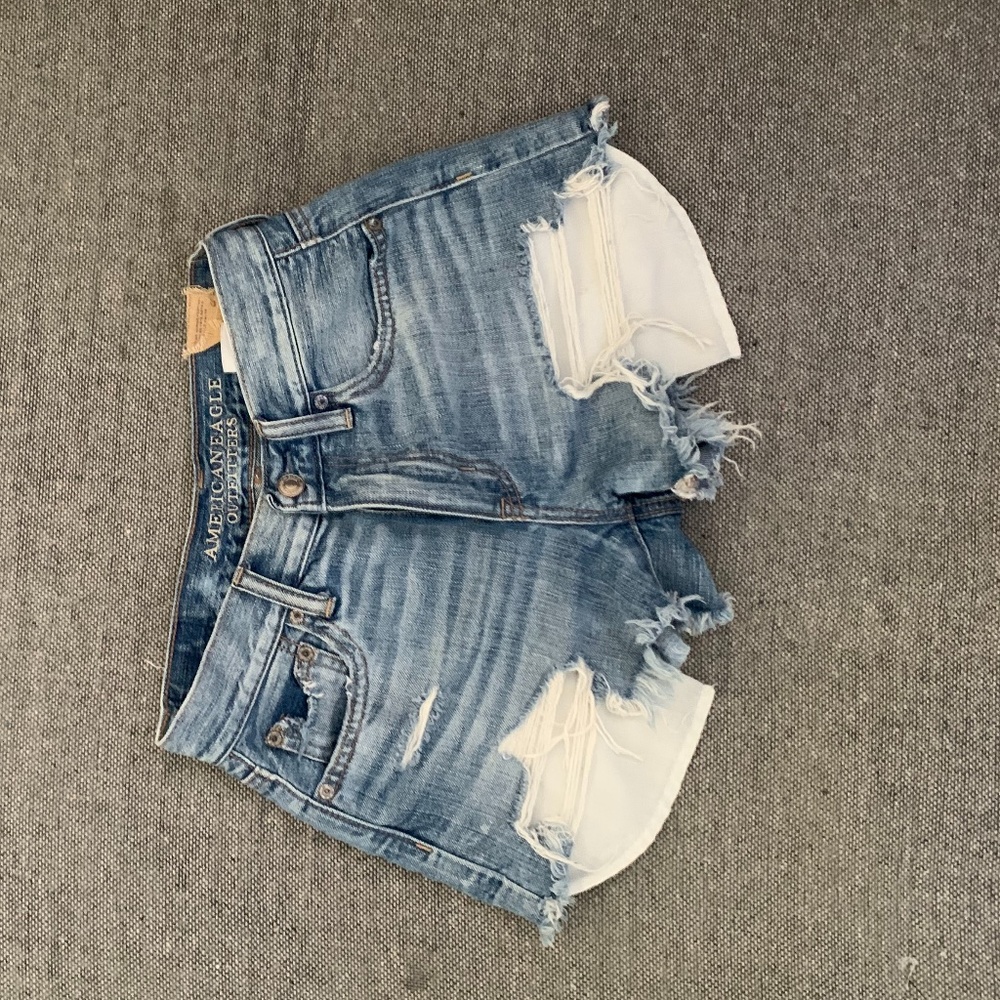high rise jean shorts